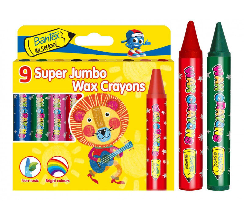 BANTEX Super Jumbo Wax Crayons - 9s