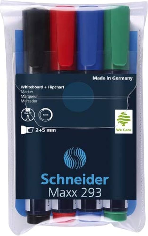 SCHNEIDER Maxx 293 Board Marker Chisel Tip Assorted Pack