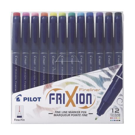 Pilot frixion fineliner set 12