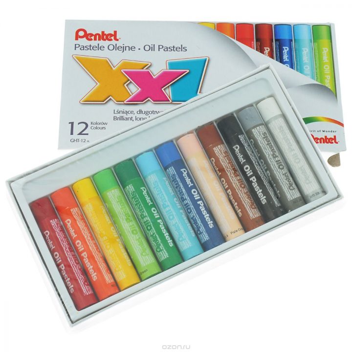 Pentel Oil Pastels XXL 12 Colours