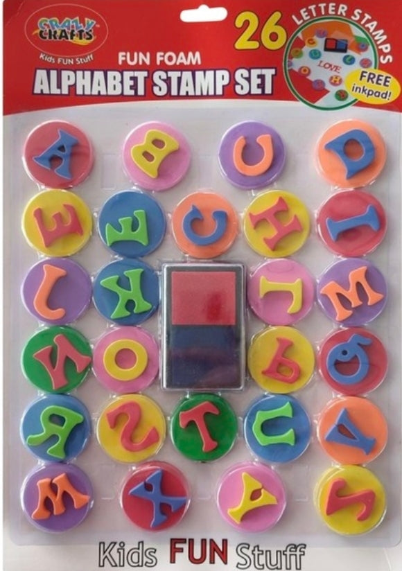 Crazy Crafts Fun Foam Jumbo Alphabet Stamp Set