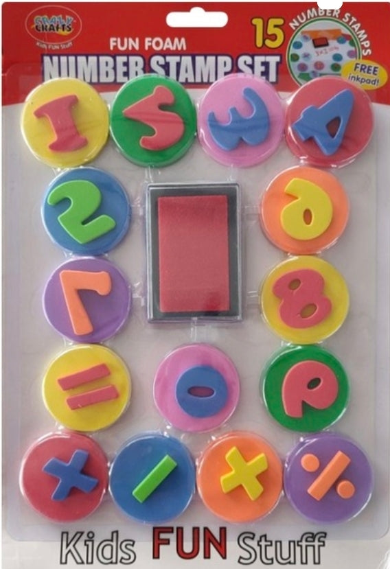 Crazy Crafts Fun Foam Jumbo Number Stamp Set