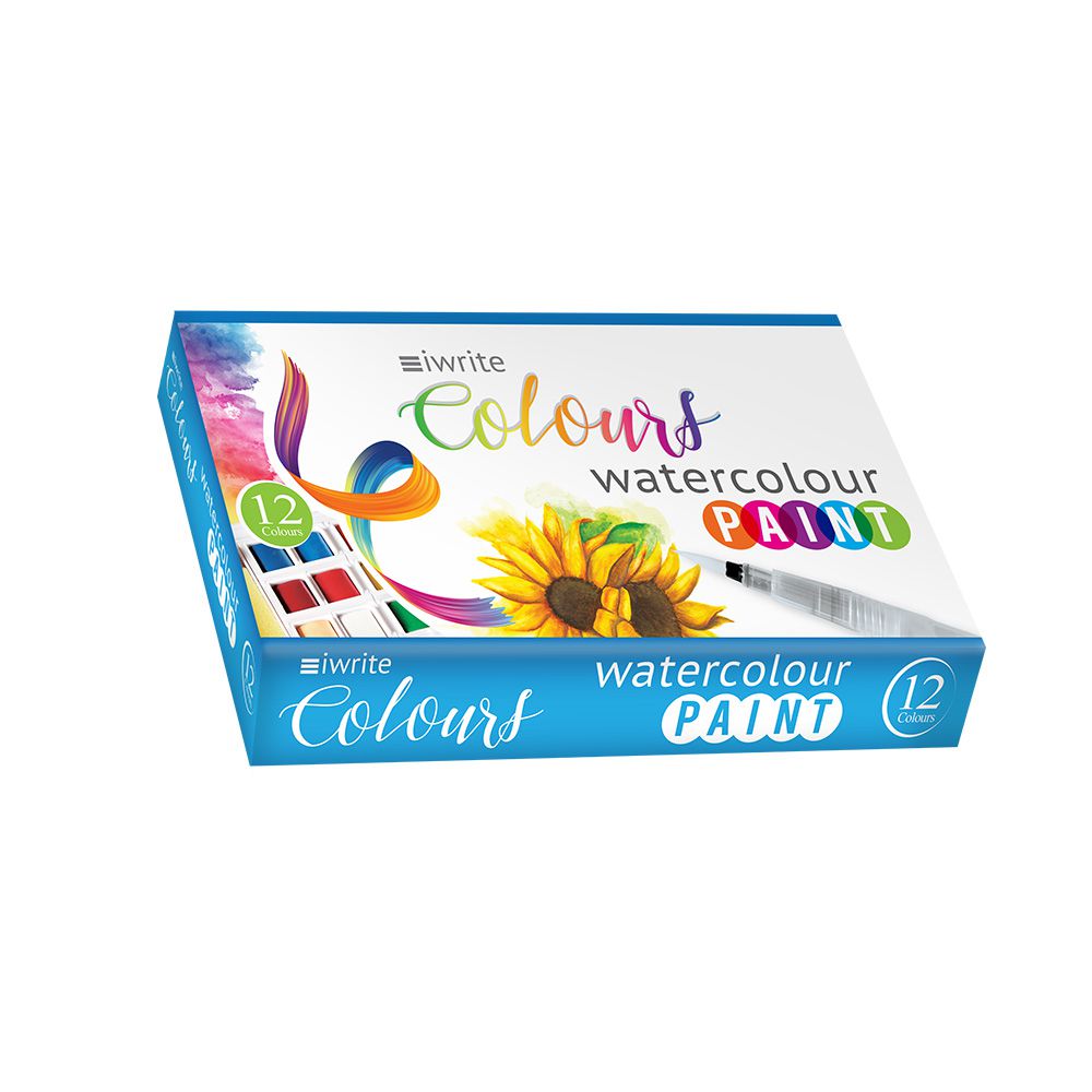 iWrite Colours Watercolour Paint - 12's - Water Colouring Set