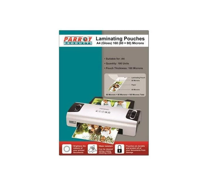 Parrot Laminating Pouches A4 - 160 Microns