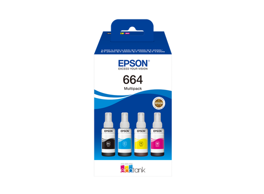 664 EcoTank 4-colour Multipack (280 ml)