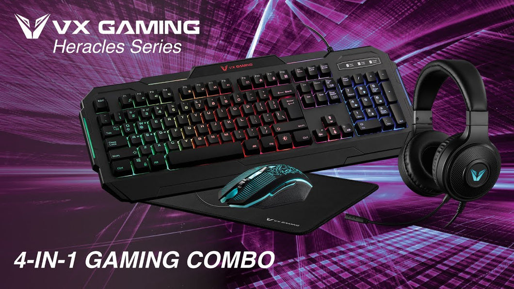 VX Gaming Keyboard 4-in-1 Combo