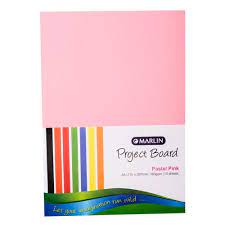 A4 160GM Pastel Pink Board (100) Marlin
