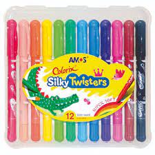 CRAYONS SILKY TWISTERS AMOS COLORIX 12'S