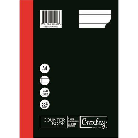 Croxley A4 hard cover book 384pg JD163