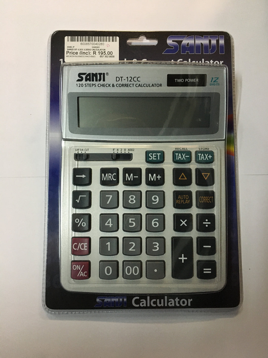 Sanji DT-12cc 12 digit calculator