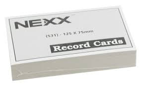 Record cards 125mm X 75mm