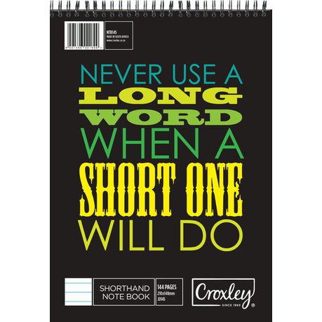 Croxley shorthand note book A5 JD145