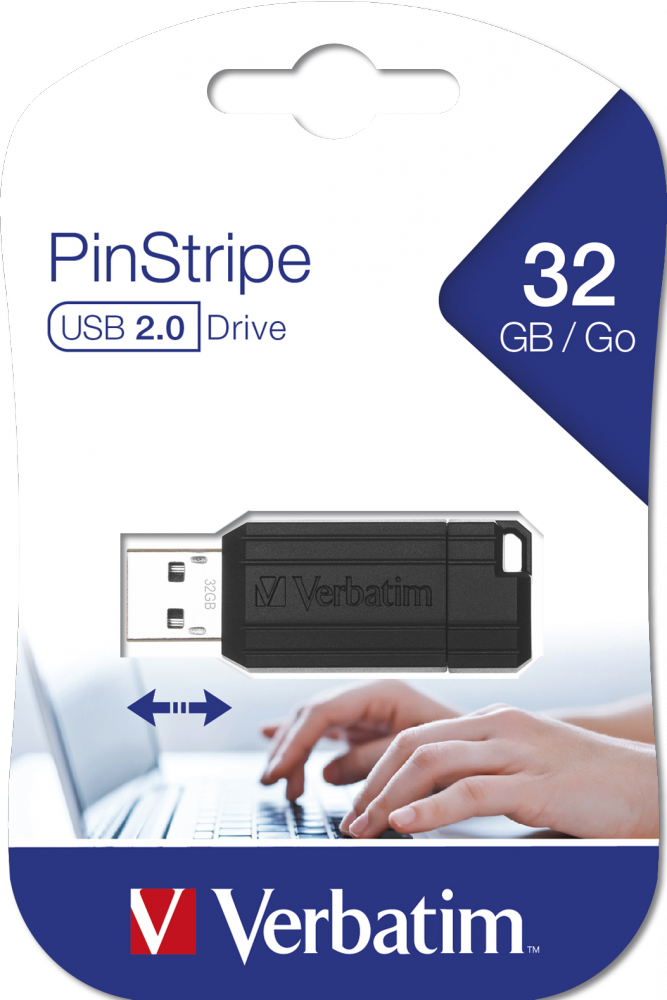 Memory stick verbatim 32GB pin stripe