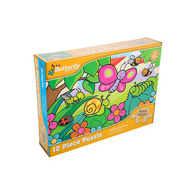 Butterfly Wooden Puzzle A4 12 Piece - Assorted Design